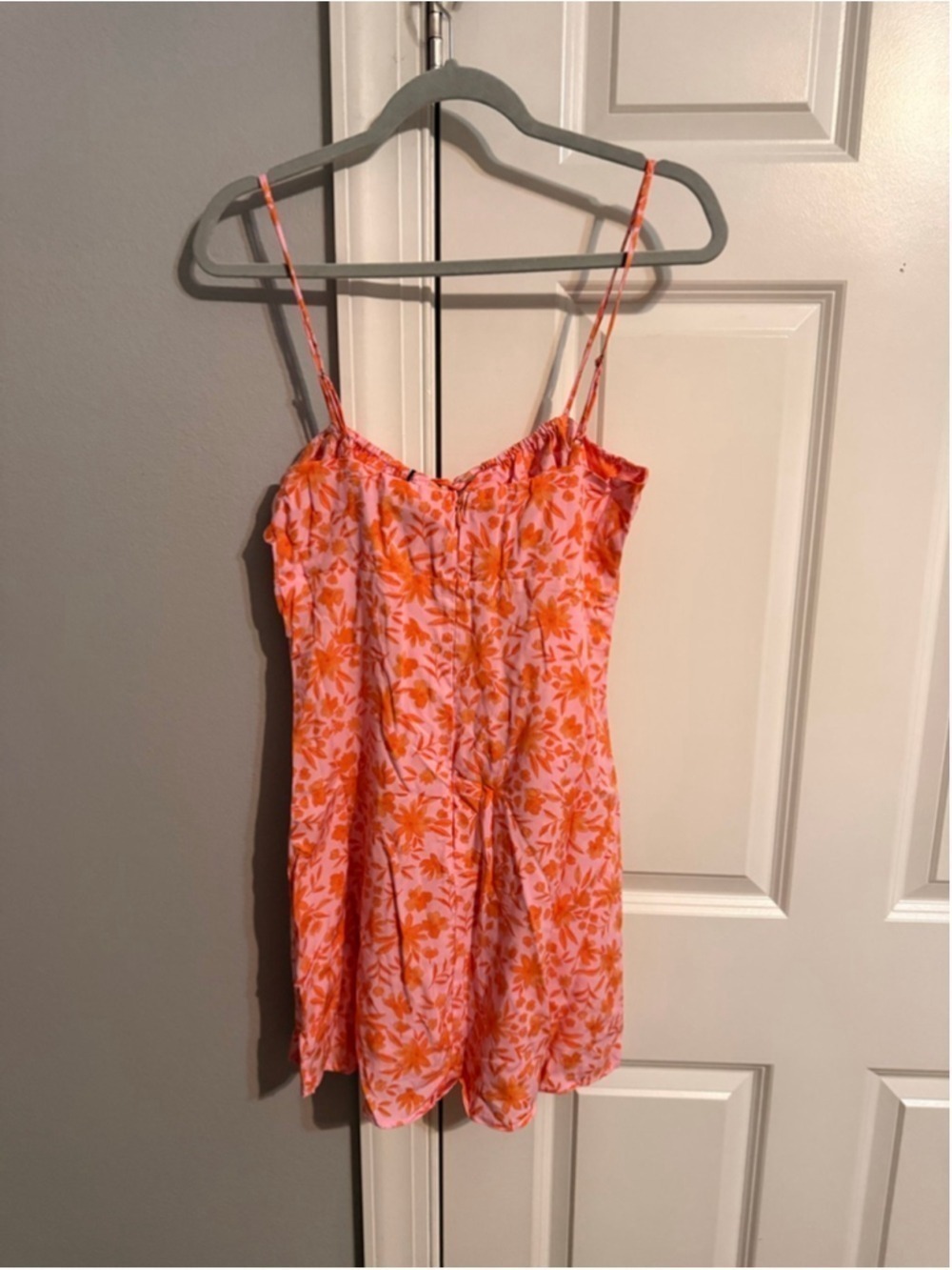 Women's STILLWATER Pink Orange Floral Mini Dress S - Picture 3 of 4